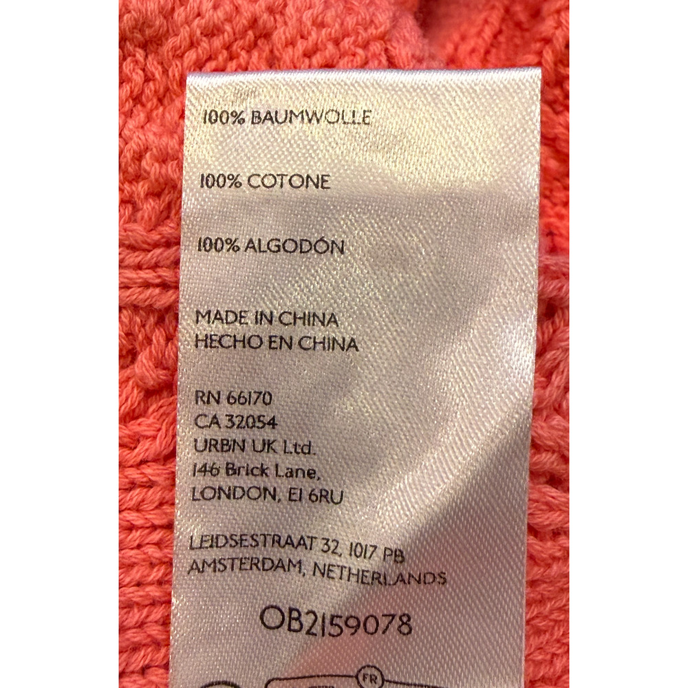 NEW FREE PEOPLE PINK WASHED ASHORE SWEATER SZ XS - Picture 8 of 8